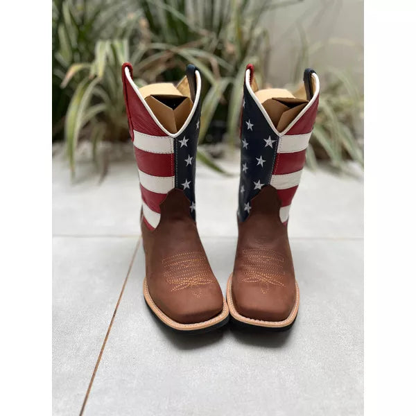 BOTA TEXANA EM COURO MARROM ESTADOS UNIDOS
